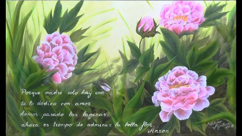 Pintar peonias, un regalo