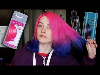 КРАШУ ВОЛОСЫ в РОЗОВЫЙ ТОНИКОЙ NEON PINK и в СИНИЙ MANIC PANIC
