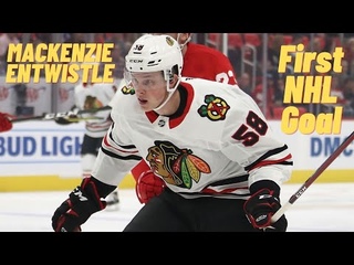 MacKenzie Entwistle #58 (Chicago Blackhawks) first NHL goal 09/05/2021