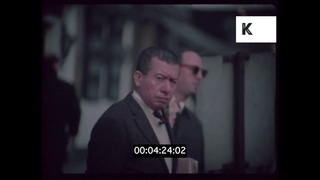 1960s USA, NYC, Busy Midtown Street Scenes, 35mm