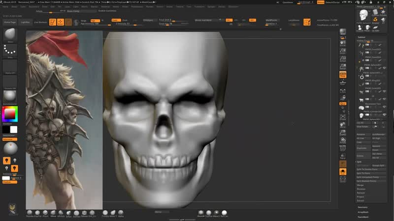 033 Making a human skull part