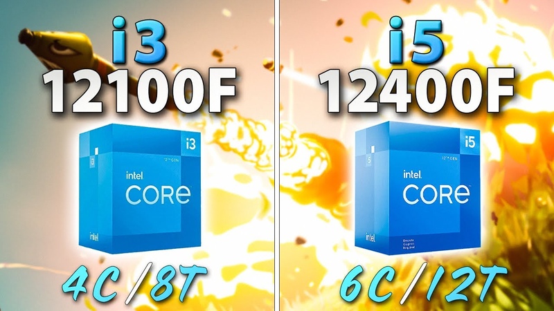 i3 12100 F vs i5 12400 F, , Test in 10