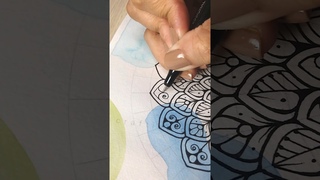 Boho Mandala in Watercolors | Full video on my Channel 😍✨️ #shorts #mandala #watercolor #relaxing