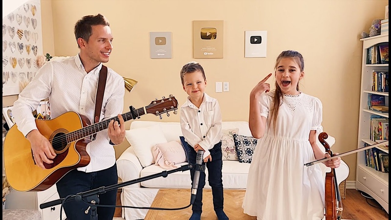 Dance Monkey Karolina Protsenko with Dad and little