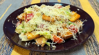 Caesar Salat! Schmecken wie in einem Restaurant, aber ich koche es zu Hause!