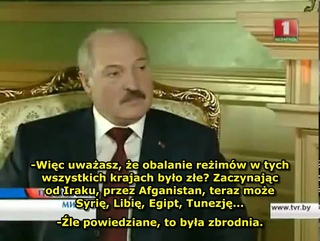 Prezydent Białorusi Aleksander Łukaszenka o Syrii () (Wywiad dla BBC) [PL] [720p]