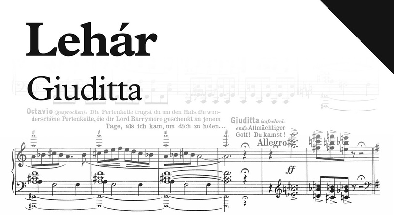 Lehár Giuditta ( Sheet