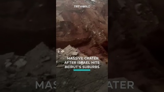 Massive crater after Israel hits Beirut's suburbs