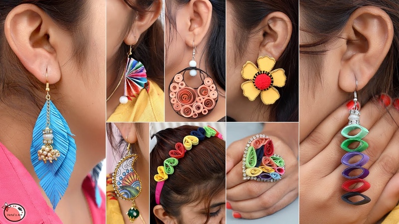 22 LATEST FASHION WASTE PAPER JEWLERY MAKING, LADIES