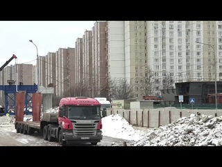 Строительство путепровода через пути Савеловского направления Московской железной дороги.
