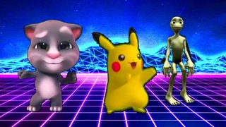 SUPER Trend video! Baby Tom vs Pikachu vs Green Frog - dances and sings for 10 minutes