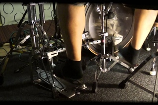 Extremely fast metal drumming! (Heel Toe feet view)