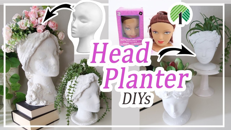 HEAD BUST PLANTER DIY, , DOLLAR TREE PLANTER