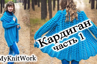 Кардиган "Шиншила" или Азиатский колосок. Кардиган Лало. Часть 1.