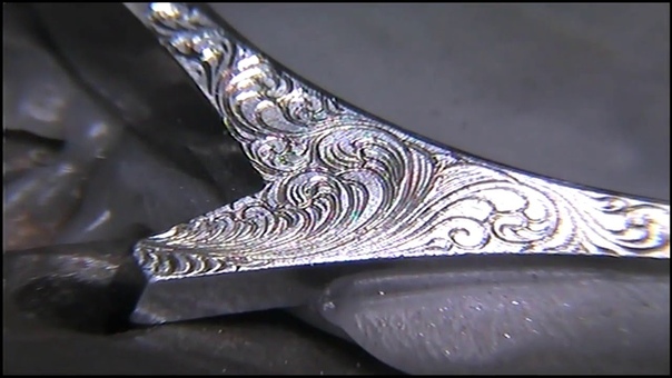 Hand Engraved Vintage Russian Watch Freehand Scrollwork by Shaun