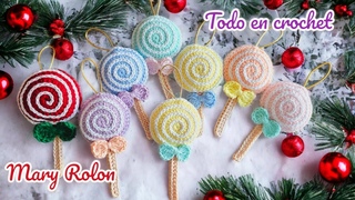 🍭🎅🏻 “Como hacer adornos navideños 🍭 en casa“ el patrón a crochet mas fácil 2023