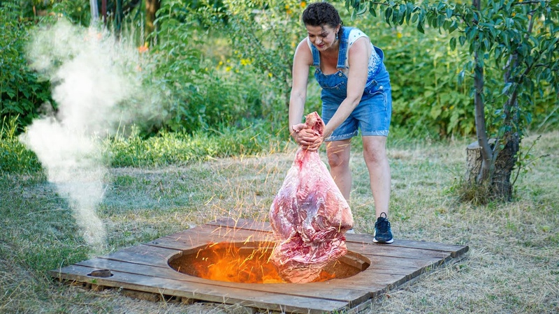 A Whole BEEF LEG In A Hole 2 Meters Deep This Is What Happiness Looks Like For