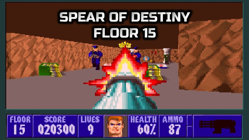 Wolfenstein 3 D: Spear of Destiny, Floor 15, PC Gameplay 4
