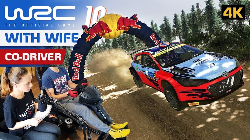 WRC 10 with wife, Hyundai i20 Rally2, Thrustmaster T300 4