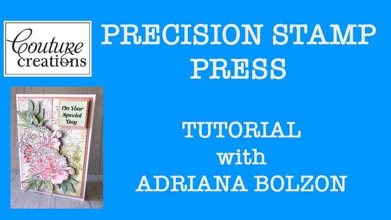 Precision Stamp Press Couture Creations Peaceful Peonies Stamp Die set Adriana