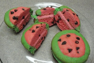 Watermelon Whoopie Pies