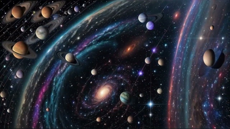 Cosmic Spectacle: Nebulous Dance of Lights in the Endless Universe, relaxing, meditation,