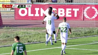 Гол - Н. Эффионг. Атырау - Тобол 2:0. 13 тур. Чемпионат 2023