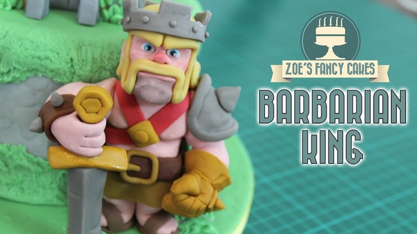 Clash of Clans cake: Barbarian King cake topper gum