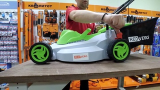Электрическая газонокосилка RedVerg RD-ELM105G: сборка, обзор, запуск, особенности