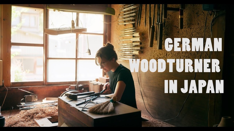 Producing a Cherry Wood Dish on a Japanese Lathe: German Woodturner Living in Japan, Rabea