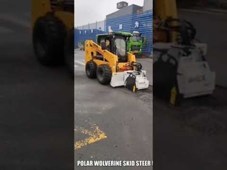 202110 polar wolverine skid steer ws100, cold planer, asphalt cutting for road surfacing projects