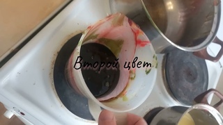 Мраморная заливка свечей из воска!