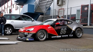 Toyota GT86 Turbo racecar - first shakedown at Zolder 2014 (incl. revving)